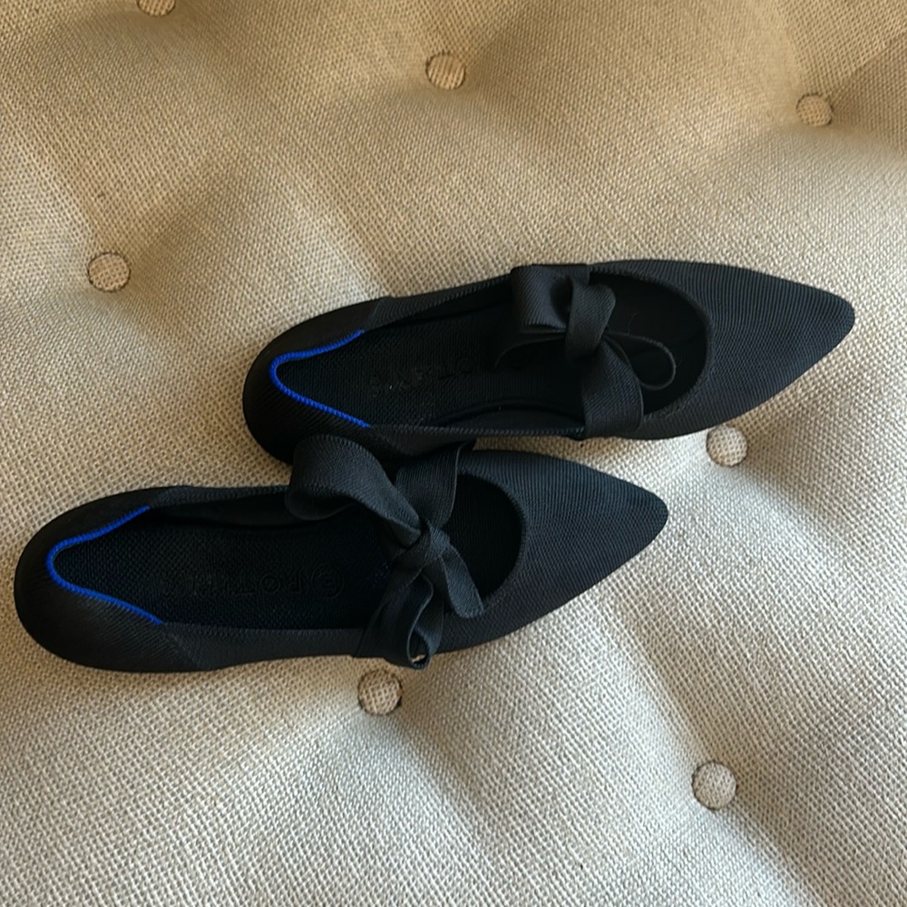 Rothy’s Black Mary Jane’s with Bow